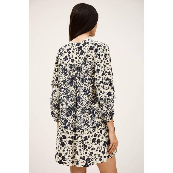 BA&SH Mady Short Flared Dress in Off White XS - Picture 3 of 6